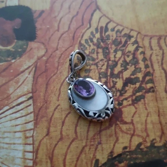 925 Amethyst pendant - Picture 3 of 3